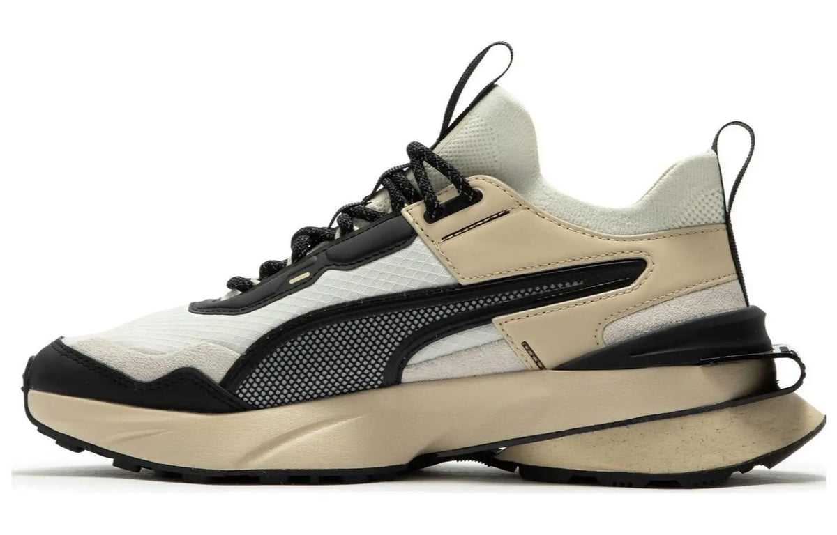 Chaussures de sport décontractées basses Puma Pwrframe, confortables et polyvalentes, en cuir synthétique et cuir de vachette superposé, 390037-01