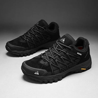 HIKEUP Fashion Outdoor Shoes Hiking Men's Sports Casual Mountain Trekking Boots Camping Sneakers for Men Non-slip Wear-resistant