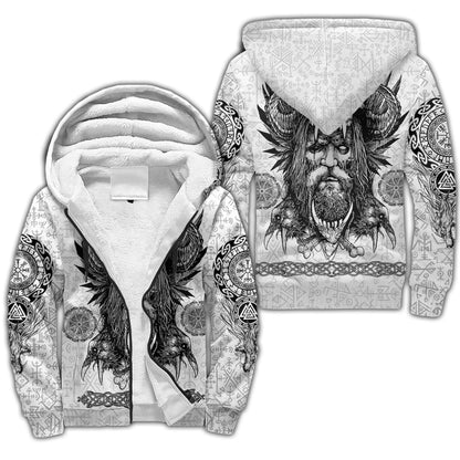 Odin Raven Fenrir Wolf Tattoo 3D Printed Mens Winter Thicker Zip Hoodie Unisex Casual Hooded Tracksuit Warm Fleece Jacket KD18