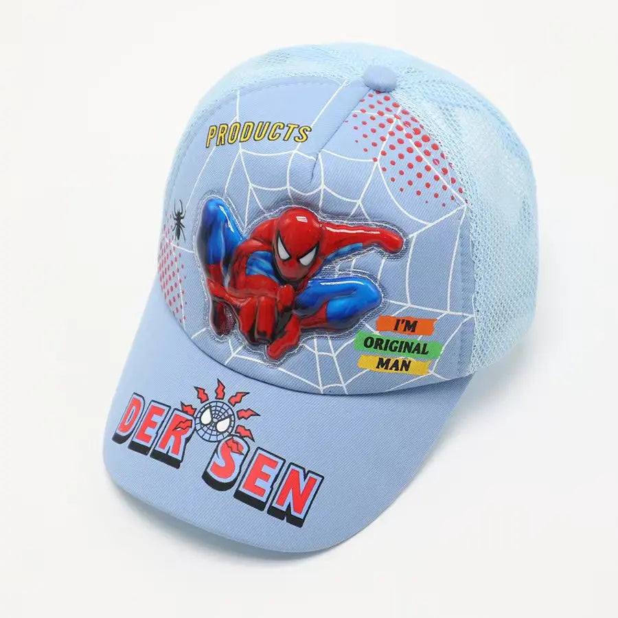 Marvel Spider Man Breathable Duck Tongue Hat Web Hat Summer Sunshade and Sun Protection Men's and Women's Hats