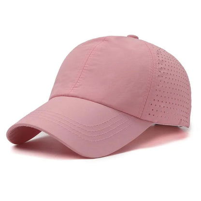 Snel drogende zonnepet voor dames, casual sportpet voor heren, grote maat baseballpet, 60-65 cm, verstelbare zonneklep, pet met klep