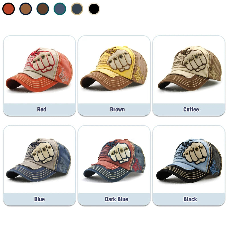 Gorra de béisbol de moda, deportiva, para actividades al aire libre, informal, gorra para el sol, gorras de hip hop, talla única, ajustable, unisex, con remache y parche de puño