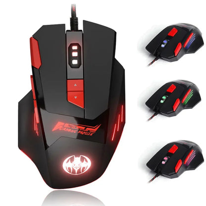 USB Wired Gaming Mouse 6800 DPI Professional Ergonomic Gaming Mouse with 8 Programmable Buttons, RGB Optical USB Computer Mouse for PC & Laptop