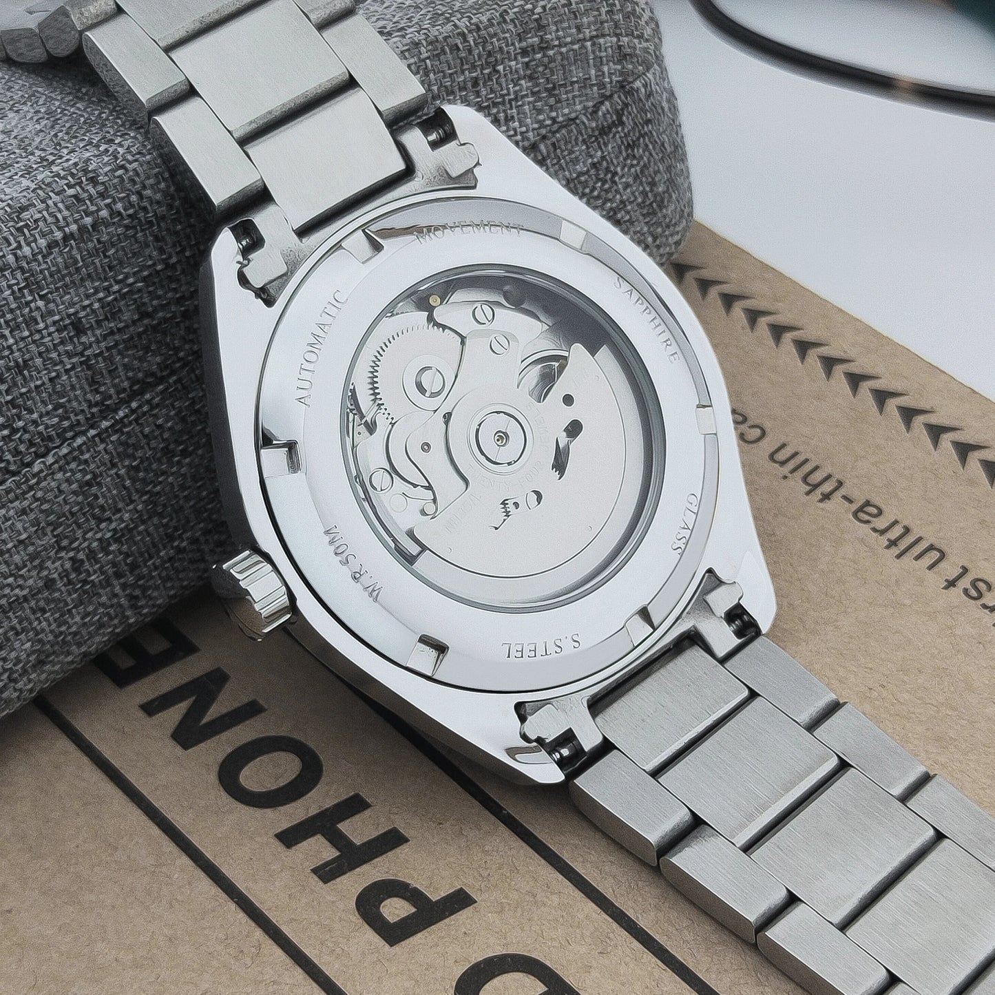 CORGEUT NH35/MIYOTA 8215 watches man Cattle Belt Automatic Mechanical Sapphire Glass Watches Fashion Casual Sports watches