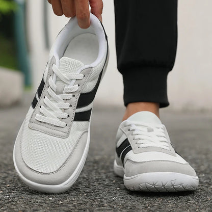 New Wide Toe Men Shoes Casual Soft Sole Wide Last Shoes Walking Sneakers 2025 Breathable Unisex Mesh Comfortable Barefoot Shoes