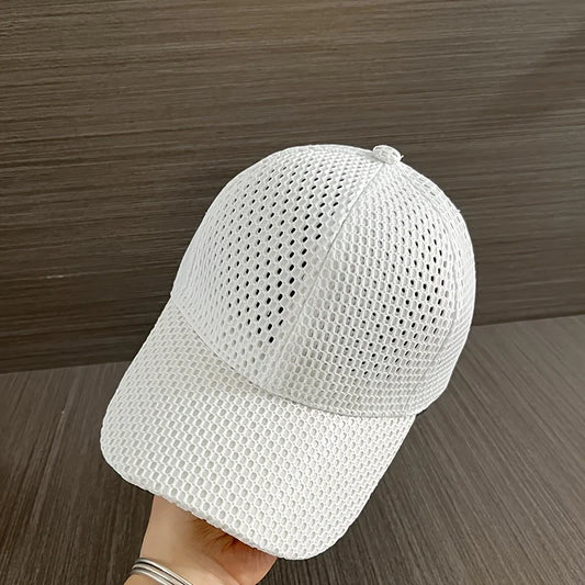New Outdoor Casual Mesh Baseball Cap Simple Thin Breathable Summer Sun Hat for Women Men