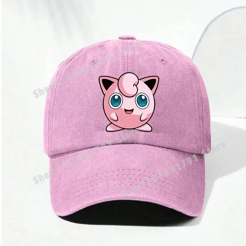 Pokémonové baseballové čepice Pikachu Kawaii Anime postavičky Sluneční klobouky Letní outdoorové sluneční klobouky pro rodiče a děti Módní kšiltovka s kachním jazykem Dárek
