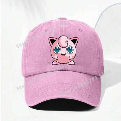 Pokémonové baseballové čepice Pikachu Kawaii Anime postavičky Sluneční klobouky Letní outdoorové sluneční klobouky pro rodiče a děti Módní kšiltovka s kachním jazykem Dárek