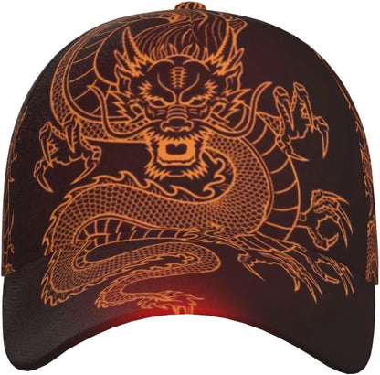 Dragon Snapback-Kappe, Herren-Baseballmützen, Herren-Sonnenhut, verstellbare, coole Trucker-Kappe für Damen und Herren