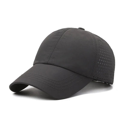 Snel drogende zonnepet voor dames, casual sportpet voor heren, grote maat baseballpet, 60-65 cm, verstelbare zonneklep, pet met klep