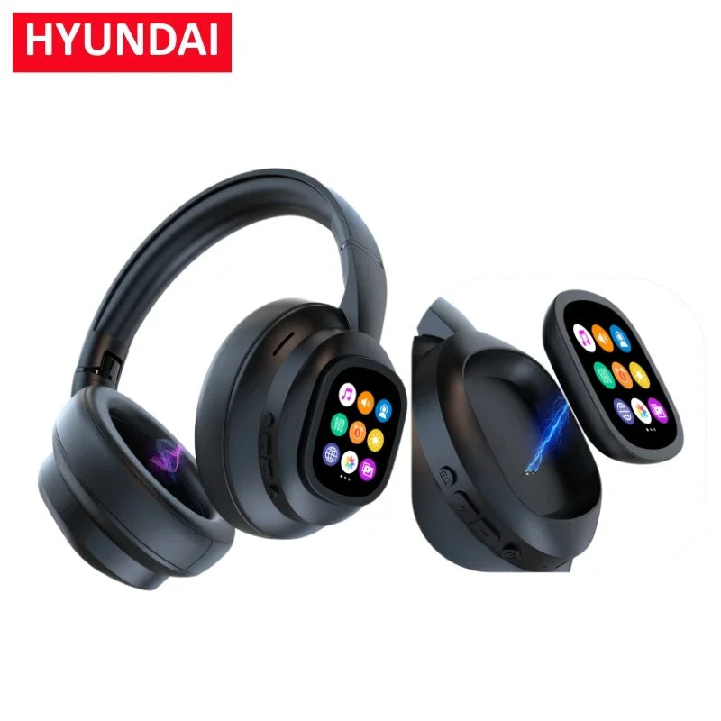 HYUNDAI X1PRO Wireless Bluetooth 6.0 AI Translation Earbuds – 100+ Languages, Touch Control LED Screen Noise Cancelling Headphones