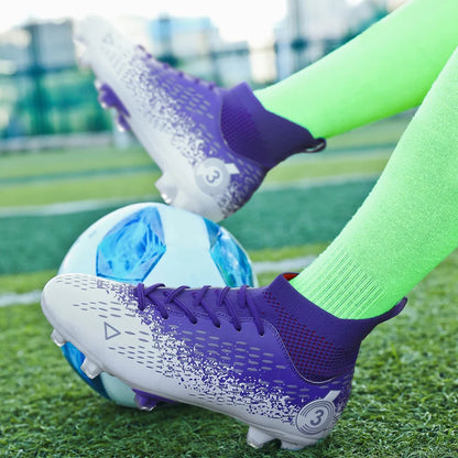 Size 31-45 Men's Soccer Shoes Women Football Boots Kids Soccer Cleats Traning Sneakers Teenagers Breathable Sport Footwear