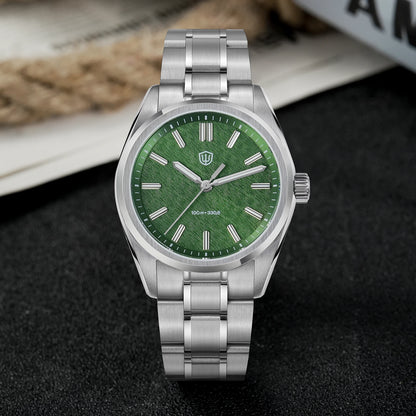 Watchdives New WD0003B Aventurine Dial Watch VH31 Quartz Movement Sapphire Crystal Luminous 100m Waterproof 36mm Vintage Watch