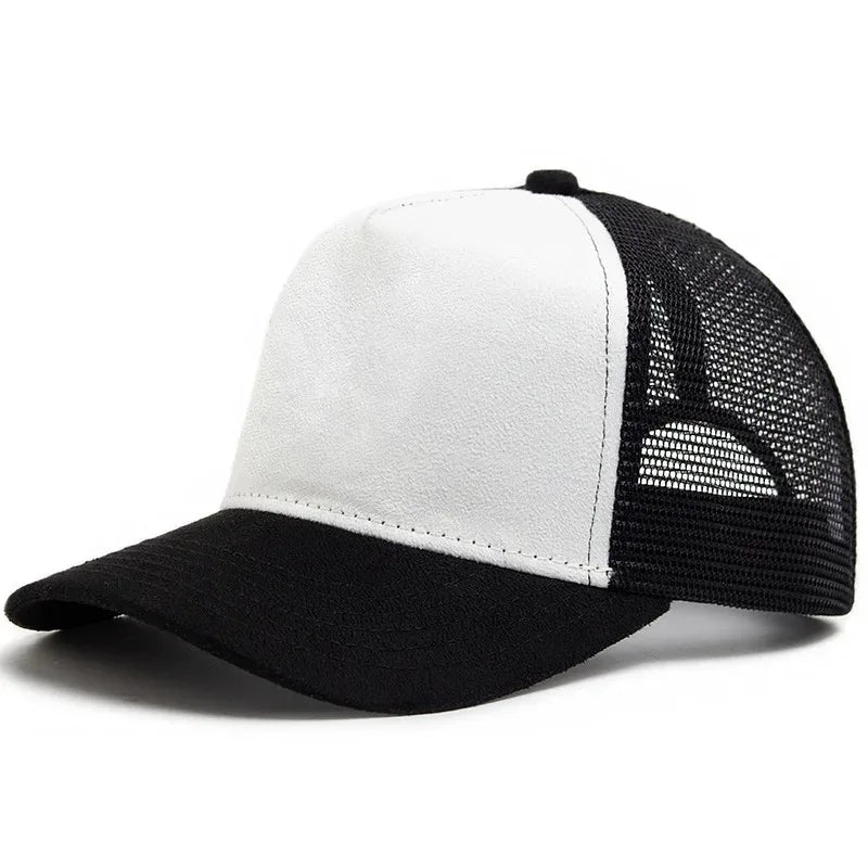 2025 unisex trucker kapa od antilopa s mrežastim 5-panelnim dizajnom i prilagođenim tiskom logotipa, muška bejzbol kapa za proljeće i ljeto, prozračna sportska kapa za žene