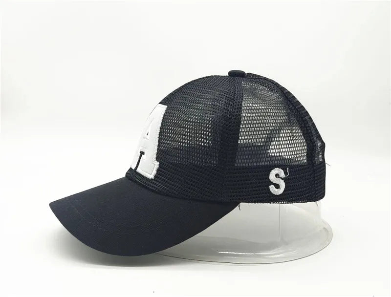 Summer autumn Kid Boy Cartoon Letter Embroidered Baseabll Caps Children Girls Outdoor Leisure Mesh Sport hats