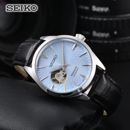 Seiko Fashion Business Machinery Watch Simple Casual Men's and Women's Couple Watch High Quality Leather Strap Waterproof Watch