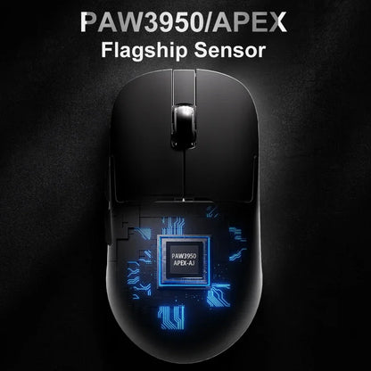 Gaming miška Ajazz AJ159 PRO/APEX 8000Hz, povratna frekvenca, Paw3950, barvni zaslon, magnetno stojalo AJ159P, za pisarno in gaming