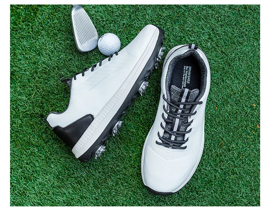 Hot Sale Lersure Golf Shoes Men Waterproof Golf Spikes Sneakers Professional Non-Slip Golf Footwear Trainers Luxury Sports Shoes