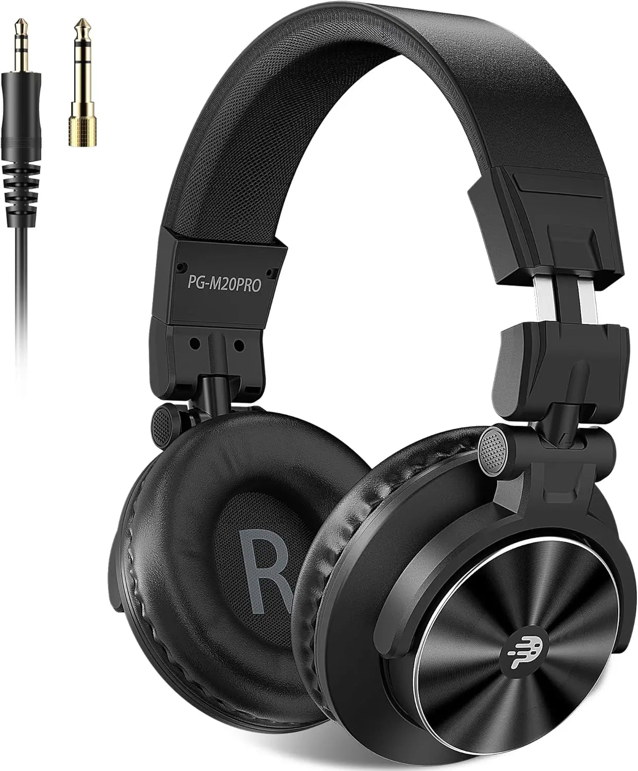 PUPGSIS Studio Headphones Professional DJ Wired Headphones 40kHz Hi-Res Stereo Recording Monitor Headset with 50mm Driver