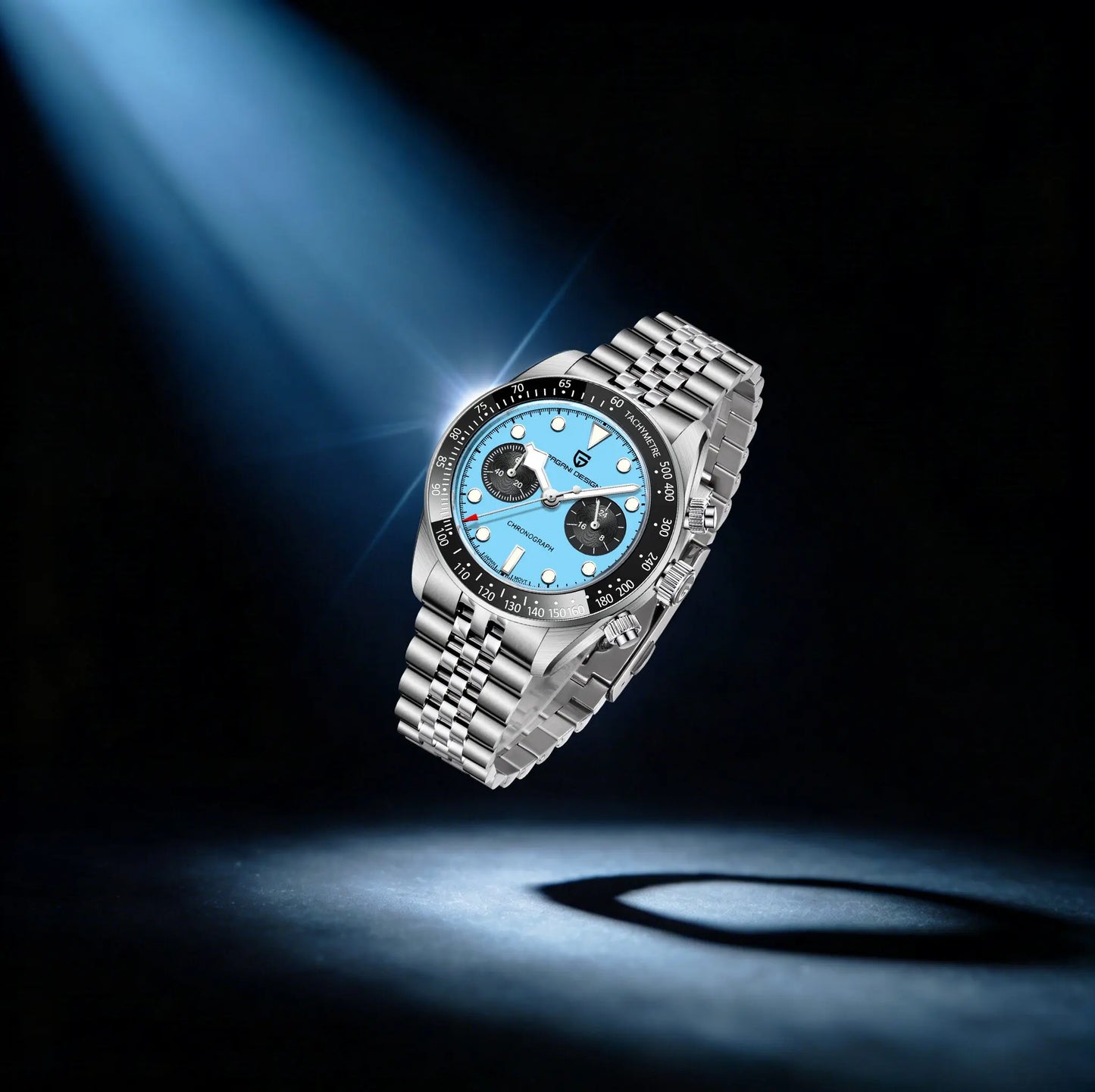 PAGANI DESIGN Trend Luxury Men Quartz Watch Elegant Business Stainless Steel Sapphire Tachometer Luminous 100m Dive Chronograph