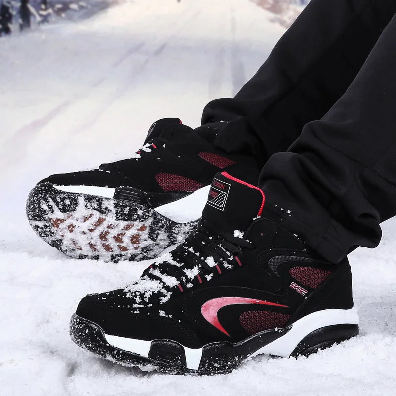 Herresnøstøvler, vintervarme, par, casual sneakers, mode, læder, udendørs, sport, løb, tennis, herre, skridsikre, store størrelser, 48, træningssko