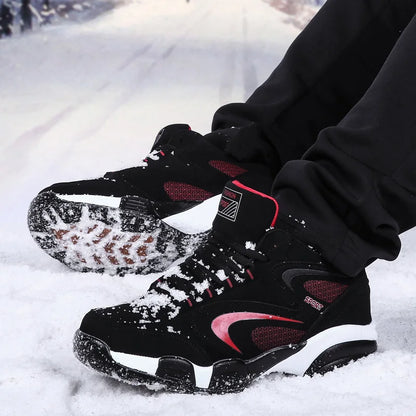 Herresnøstøvler, vintervarme, par, casual sneakers, mode, læder, udendørs, sport, løb, tennis, herre, skridsikre, store størrelser, 48, træningssko