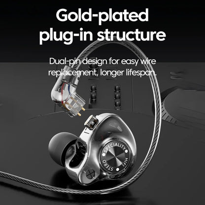 Original 15D Super Bass In-Ear Headphones with Mic – Type-C & 3.5mm AUX Wired Gaming Earphones, Noise Cancelling HiFi Deep Bass Headset for iPhone & Android