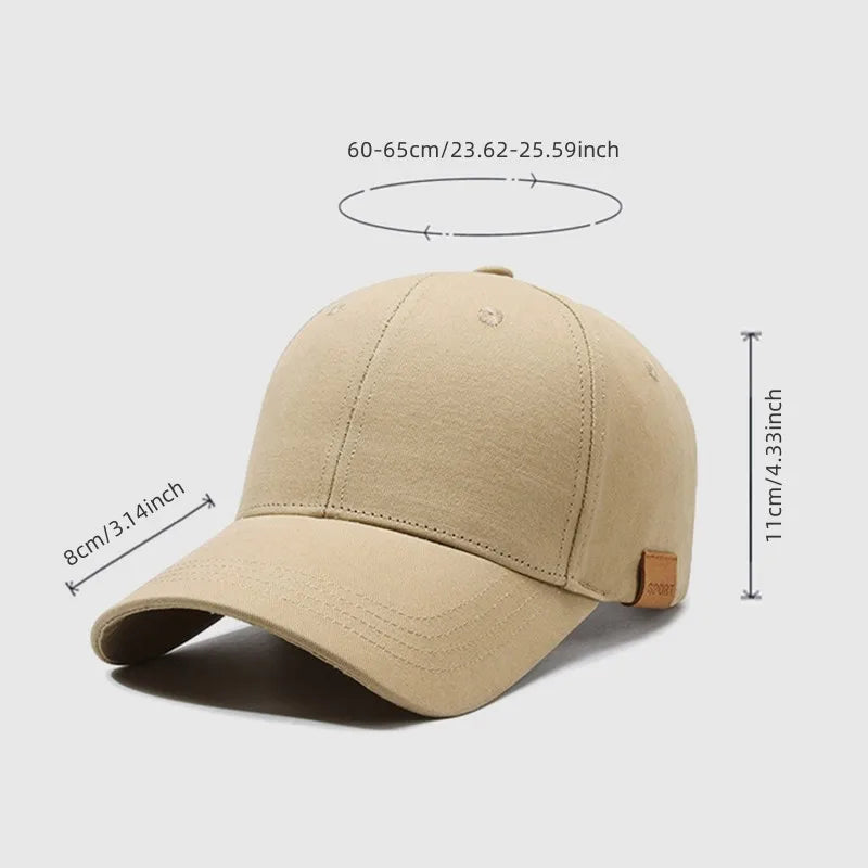 Snel drogende zonnepet voor dames, casual sportpet voor heren, grote maat baseballpet, 60-65 cm, verstelbare zonneklep, pet met klep