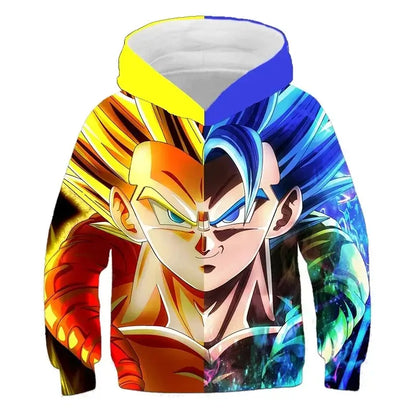 2025 Autumn Cool Dragon Ball Z Kids Boys Sweatshirts Children Casual Boy Hoodies Pullover Anime Dragon Ball Hoodie Hooded Coats, Produit gaming premium Fraquane, équipement gamer