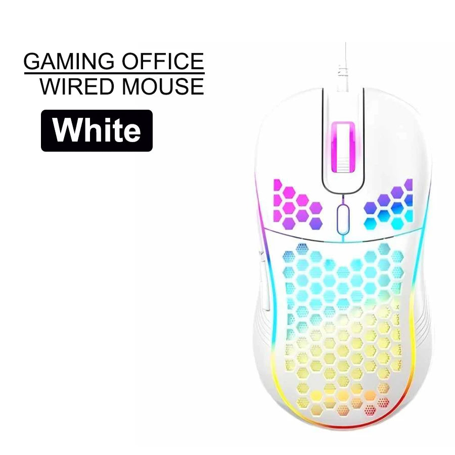 VAORLO USB Wired Gaming Mouse 7200DPI Adjustable Optical Gaming Mouse with RGB Lighting, Ergonomic Mechanical Gaming Mouse for PC, Laptop & Office