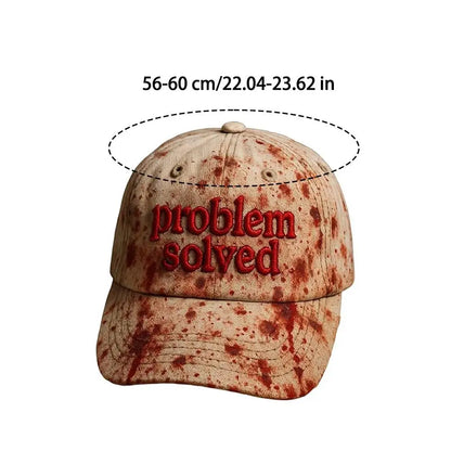 Halloween Theme Embroidery Problem Solved Bloody Hat Horror Baseball Suitable For Halloween Party Cosplay Props Gifts