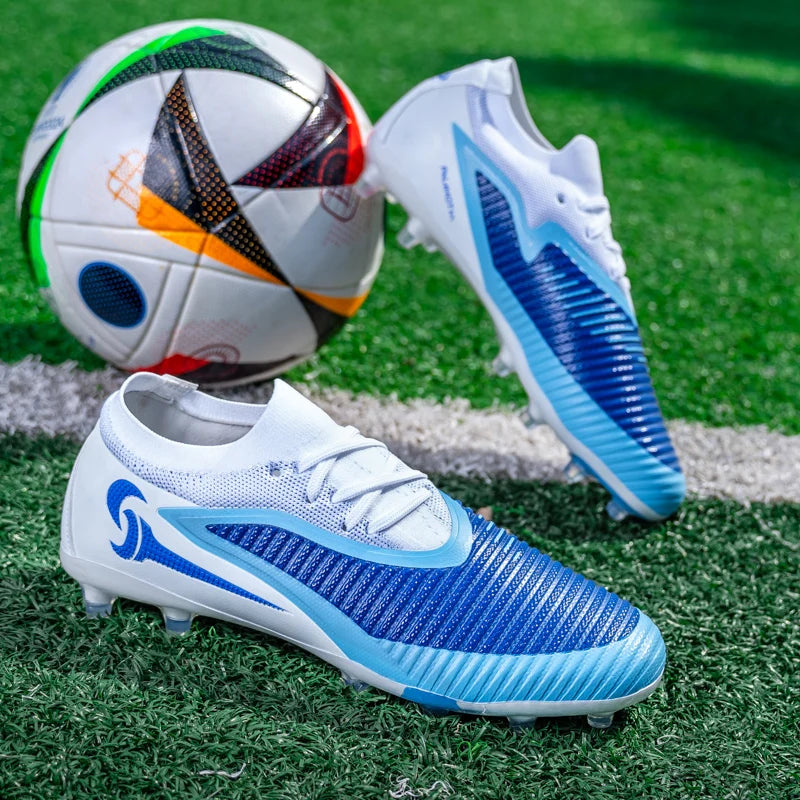 Chaussures de Football pour hommes, crampons de société, bottes professionnelles de terrain de Football en plein air, chaussures d'entraînement sur gazon, baskets à pointes longues