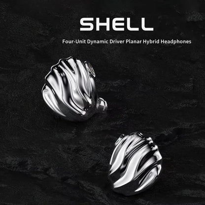 TRN SHELL 4DD+1Planar Hybrid Drivers In-Ear Earpohne IEM 0.78mm Detachable Cable Wired HIFI Music Earbuds Nozzle Design Headset