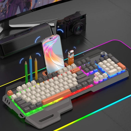 Russian Gaming Keyboard With Russian Layout Spanish Arabic Korean Keyboard Mouse Gamer 104 Keys 100% Layout Wired RGB Light K90