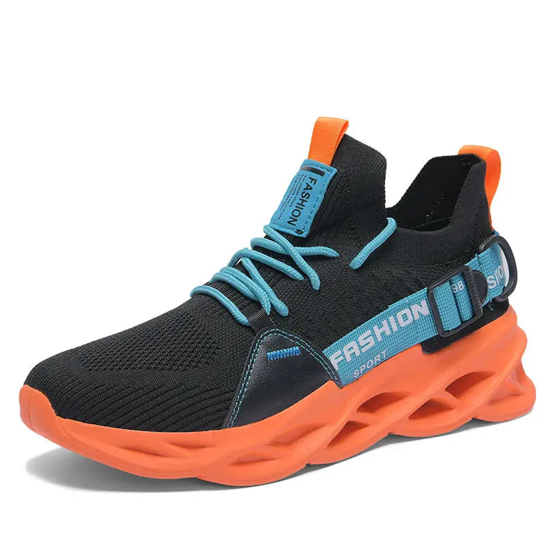 Modische lila Freizeit-Sneaker für Damen und Herren, Blade-Laufschuhe, große Größe 48, leichte, atmungsaktive Sportschuhe für Herren, Mesh-Sneaker