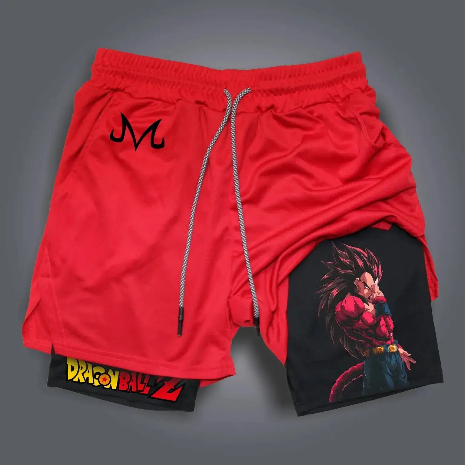 Produit gaming premium Fraquane, Dragon Ball Super Licensed Shorts 2025 - Japanese Anime Breathable Quick-Dry Beach Pants, Retro Y2K Hip Hop Style.