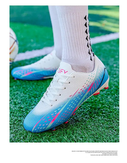 Hohe wasserdichte Fußballschuhe für Herren, rutschfest, robust, mit Stollendesign, atmungsaktivem Futter, für Outdoor-Rasenplätze, Profi-Fußball