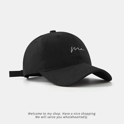 Simple wave embroidered baseball cap, versatile for daily leisure and travel, sun protection duckbill cap