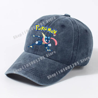 Pokémonové baseballové čepice Pikachu Kawaii Anime postavičky Sluneční klobouky Letní outdoorové sluneční klobouky pro rodiče a děti Módní kšiltovka s kachním jazykem Dárek