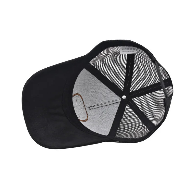 Summer Mesh Baseball Cap Women Men Letter Patch Snapback Hat Casual Breathable Unisex Street Hip Hop Trucker Caps