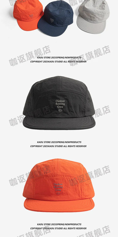 Udendørs camping solcreme hurtigtørrende farveafstemte baseballkasketter til kvinder sommer let og åndbart retro 5-panels herrehat