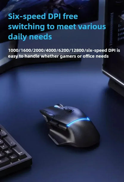 G2 Wired Gaming Mouse 12800 DPI RGB Gaming Mouse with 9 Programmable Buttons, 1000Hz Polling Rate, Ergonomic Wired Gaming Mouse for PC & Laptop