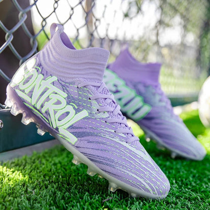 Chaussures de football pour homme, crampons, baskets montantes, chaussures de foot de haute qualité, antidérapantes, pour futsal, gazon, match en salle, best-sellers FG/TF