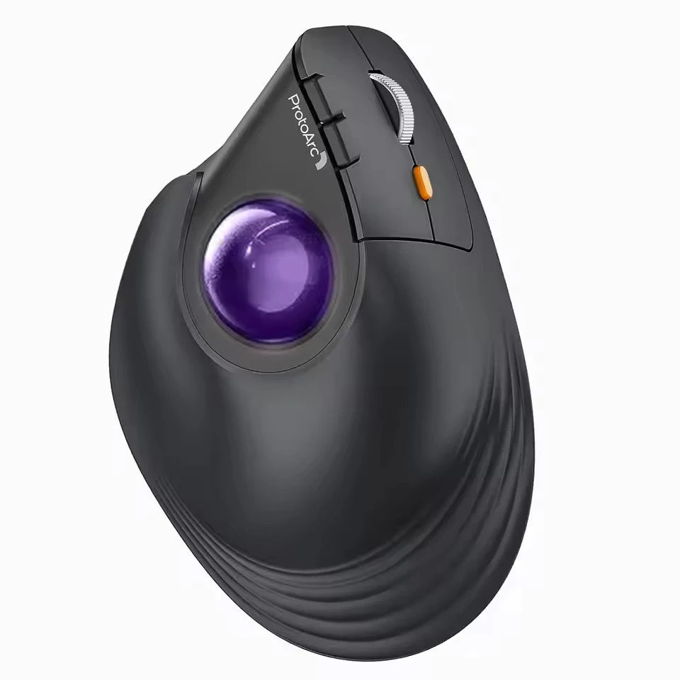 ProtoArc EM05NL Ασύρματο ποντίκι trackball επαναφορτιζόμενο Bluetooth, εργονομικό κάθετο ποντίκι rollerball για υπολογιστή, iPad, Mac, Windows