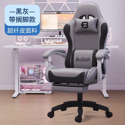 AOLIVIYA Gaming Chair Ergonomic Reclining Computer Chair with Footrest, Adjustable Swivel Gaming Chair for Streaming, Office & Long Sitting