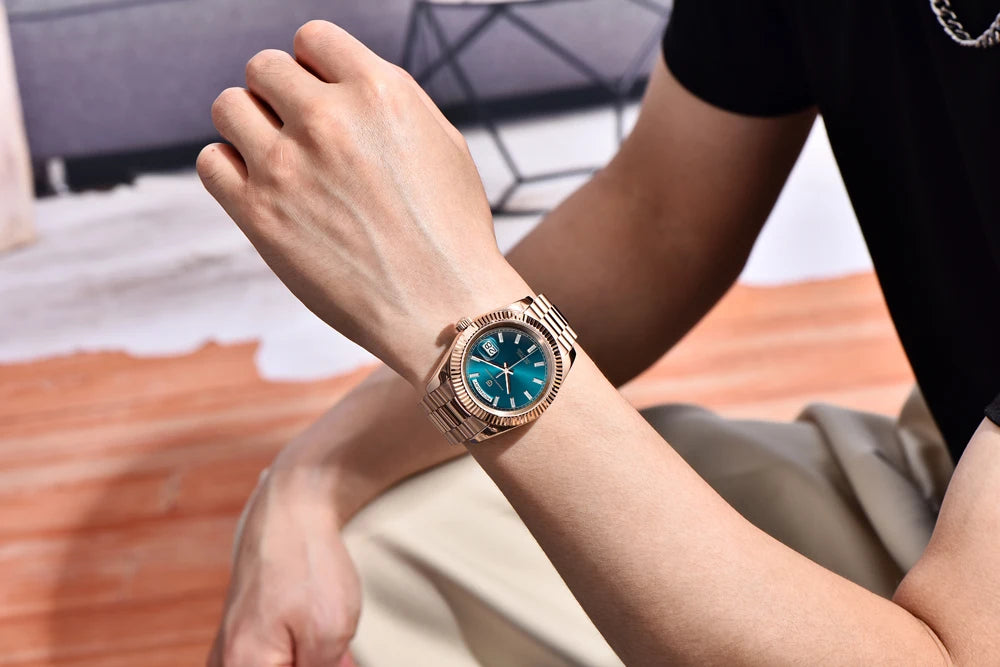 PAGANI DESIGN Luxury Men Watch Sapphire mirror Luminous Stainless Steel Watch Week Date Mechanical Waterproof ST16 Man watch