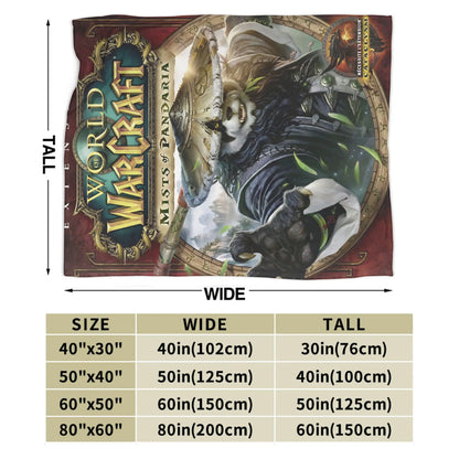 Soft Blanket Picnic WOW World of Warcraft Arthas Retro Game Throw Blanket Flannel Bedspread For Couch Bed Novelty Sofa Bed Cover