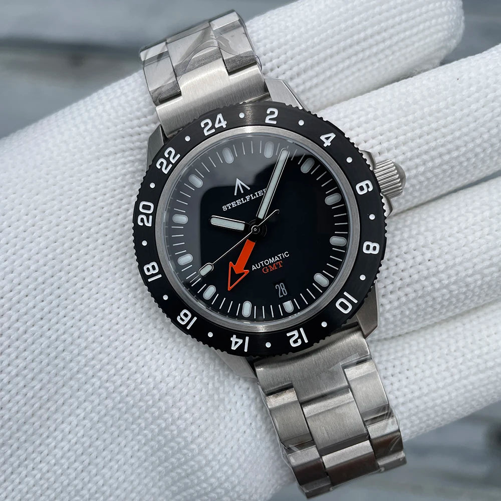 STEELFLIER SF793 NEW Automatic Mechanical Luxury Wristwatch NH34 Movement Synthetic Sapphire 20Bar Waterproof Men Luminous Watch