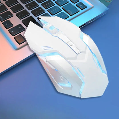 Rechargeable Wireless Gaming Mouse Bluetooth 2.4G Ergonomic LED Backlit Gaming Mouse for PC, Laptop & Mac with 6 Buttons and Adjustable DPI