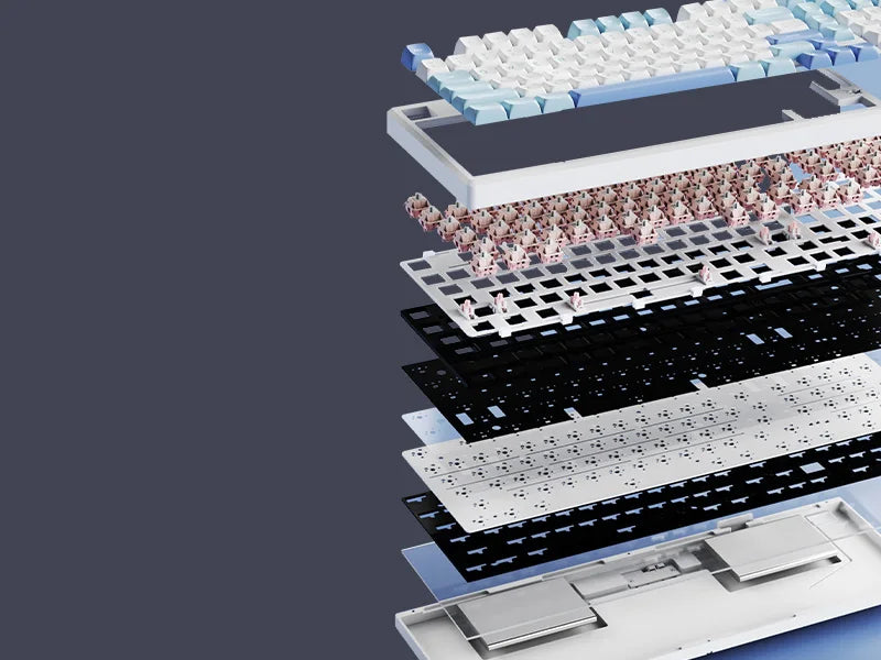 EPOMAKER Galaxy100 1800 ANSI US Layout Hot-Swap Gasket-Mounted Tri-mode Wireless Aluminum Mechanical Gaming Keyboard